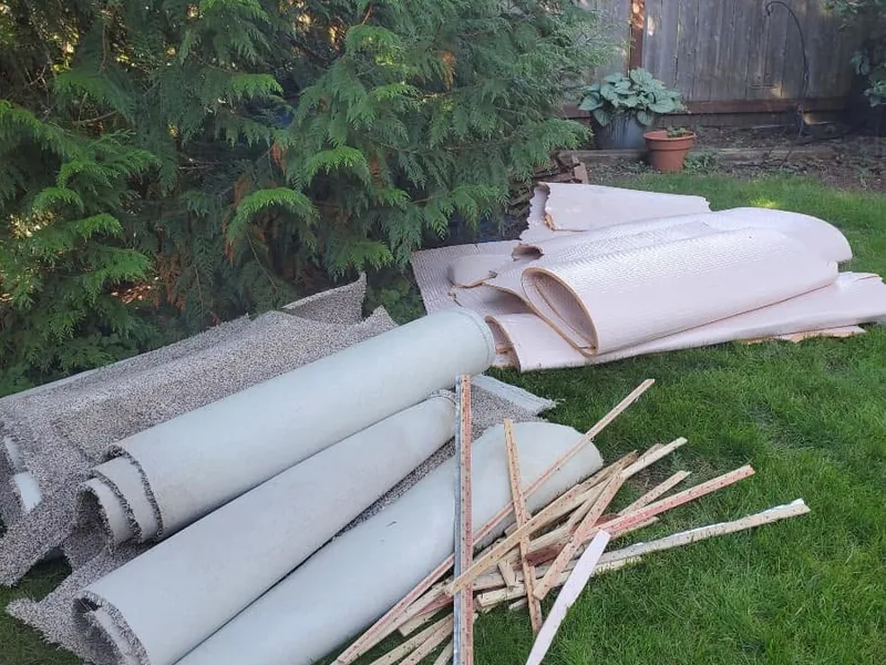 Fenced Yard Junk Removal - before